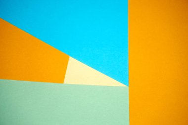 Renkli geometrik kağıt deseni sarı, mavi, yeşil