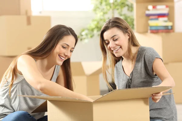 Colegas de quarto se mudando para casa — Fotografia de Stock