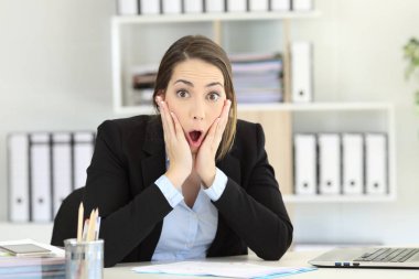 Hayret executive office kameraya bakarak