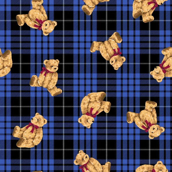 Bear illustration pattern — Stock Photo, Image