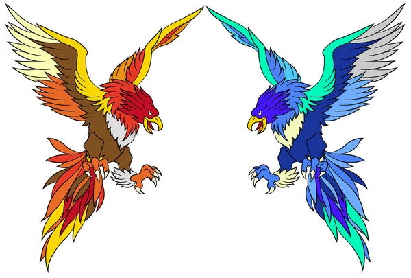 Phoenix ilustración de diseño — Vector de stock