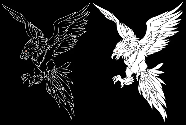 Phoenix ilustración de diseño — Vector de stock