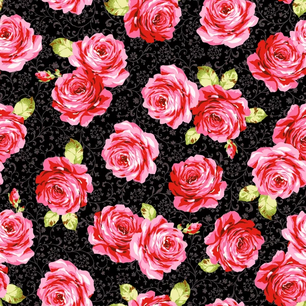 Motif fleur rose, — Image vectorielle