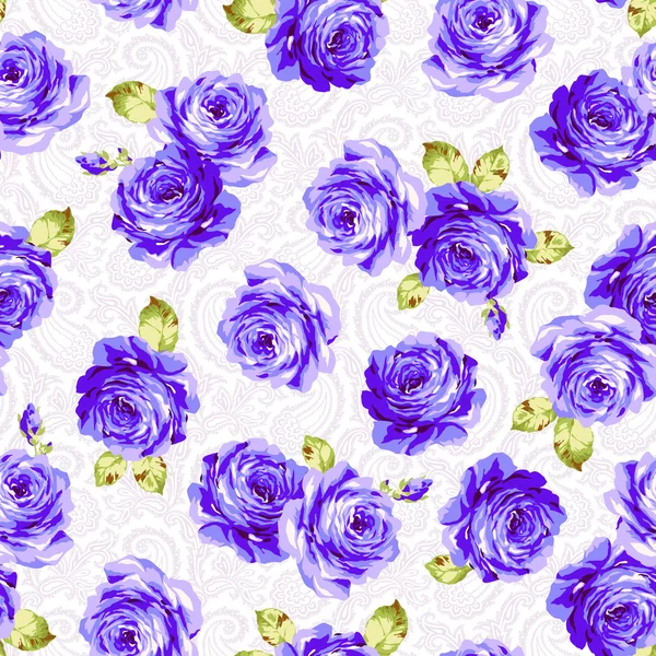 Rose flower pattern, — Stock Vector