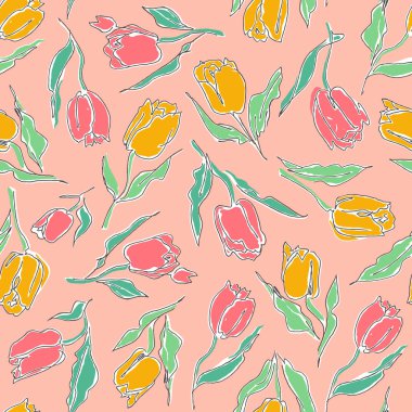 soyut çiçek deseni