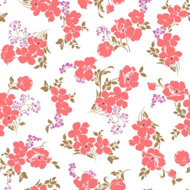 soyut çiçek deseni