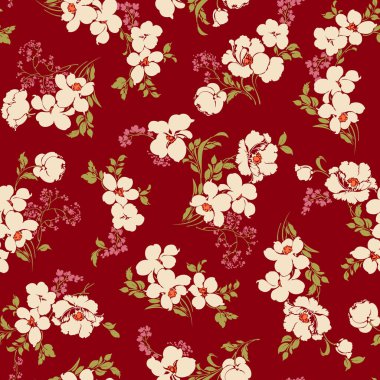 soyut çiçek deseni