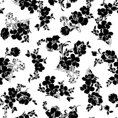 soyut çiçek deseni