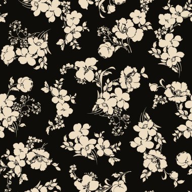 soyut çiçek deseni