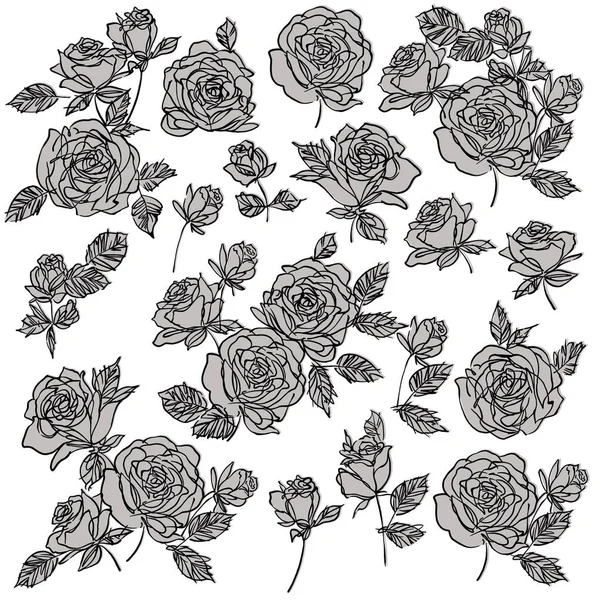 Illustrationsmaterial für Blumen — Stockvektor