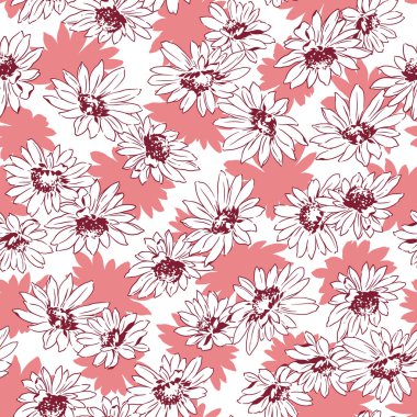 Çiçek illüstrasyon deseni