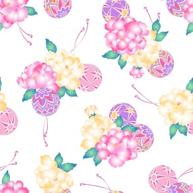 Japon tarzı Şakayık desen