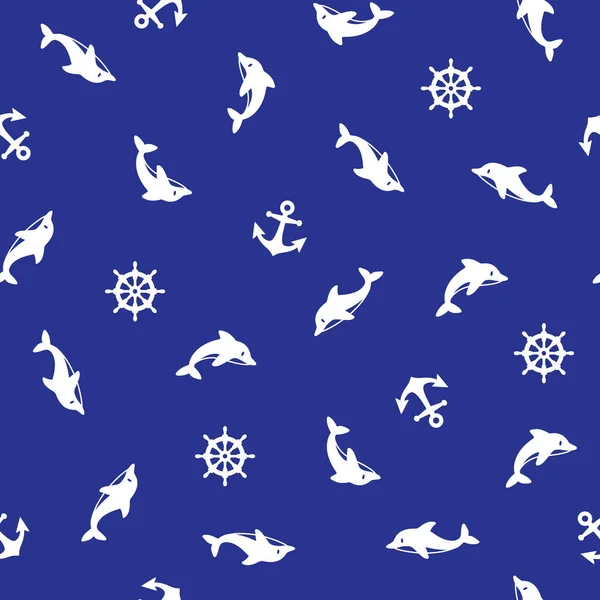 Joli motif de dauphins — Image vectorielle