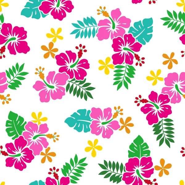 Hibiscus flower pattern — Stock Vector