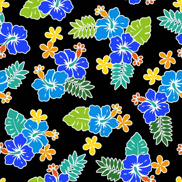 Ιβίσκος λουλούδι μοτίβο — Διανυσματικό Αρχείο