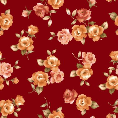 Gül illüstrasyon model