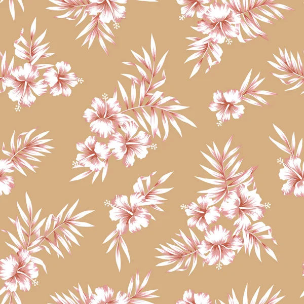 Kwiat hibiskusa wzór — Zdjęcie stockowe