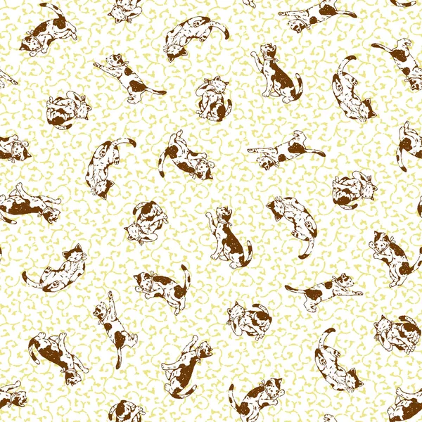 Joli motif de chat — Image vectorielle