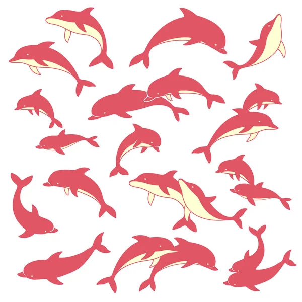 Pretty dolphin illustration — Stock Vector