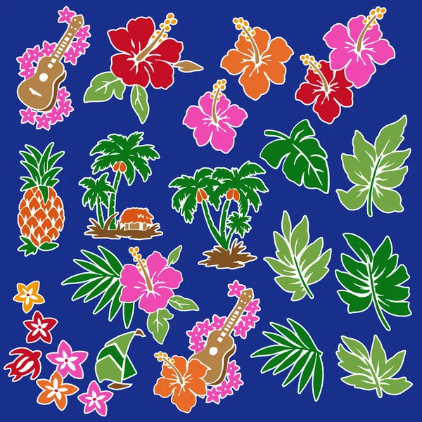 Patrón de flor de hibisco — Archivo Imágenes Vectoriales