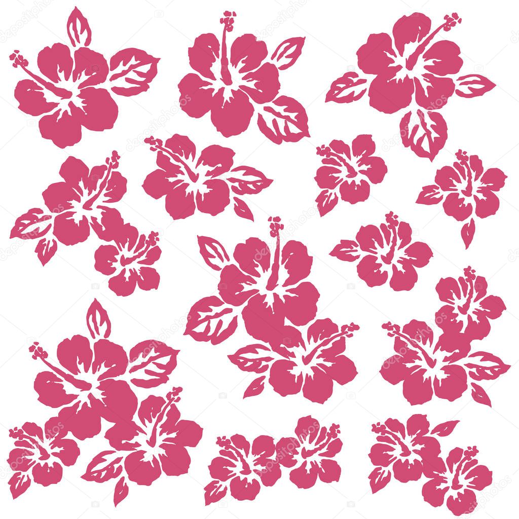 Hibiscus flower pattern