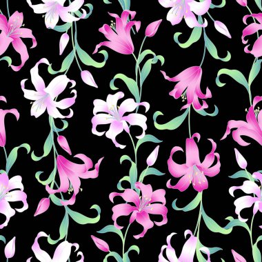 Japon tarzı lily desen