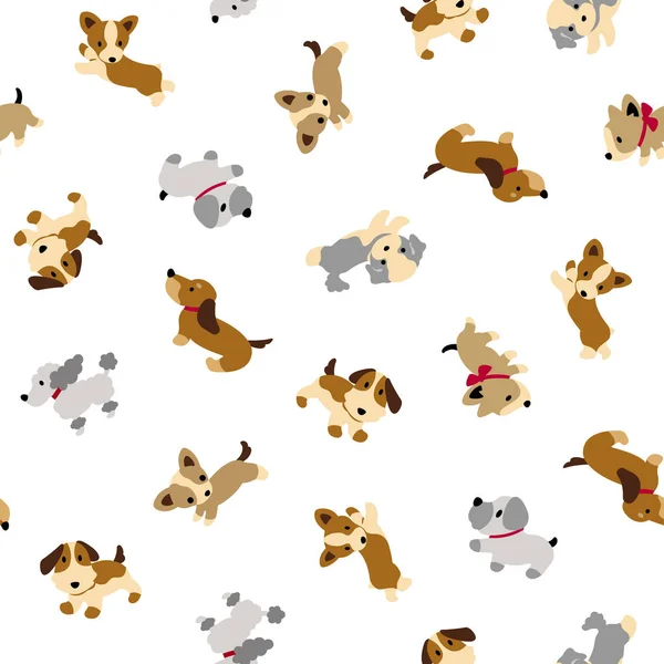 Patrón de ilustración perro — Vector de stock