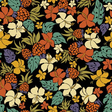 Hibiscus çiçek deseni