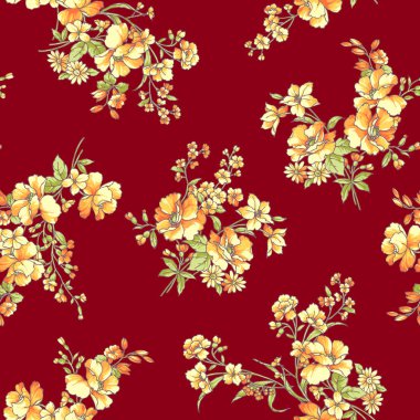 Çiçek illüstrasyon deseni