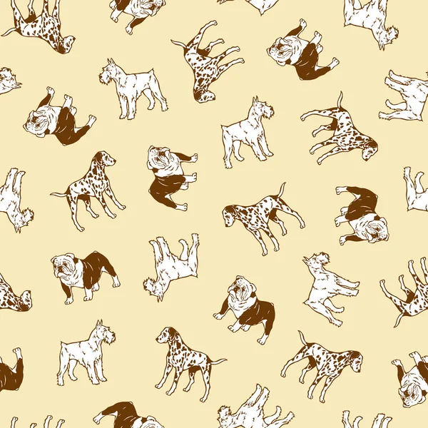 Dog illustration pattern — Stock Vector