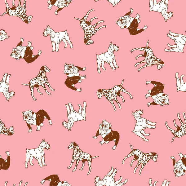 Dog illustration pattern — Stock Vector