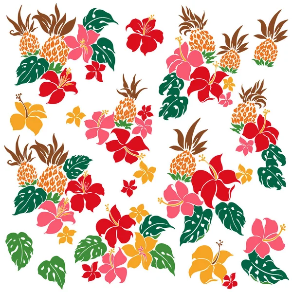 Hibisco Flor Ilustração —  Vetores de Stock