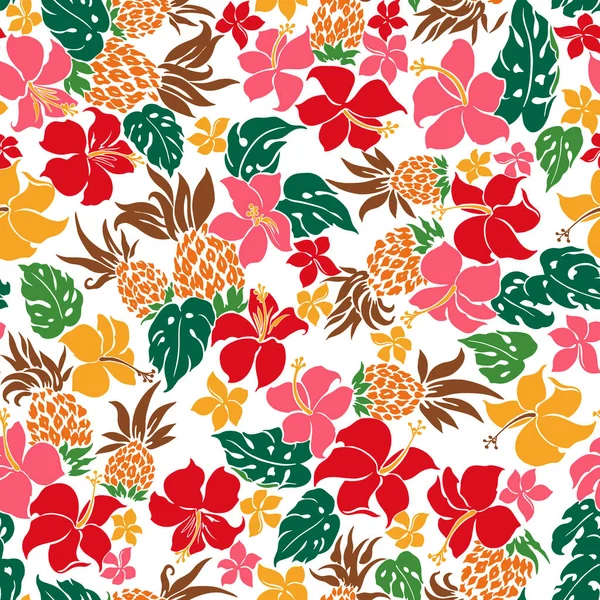 Hibiscus flower pattern — Stock Vector