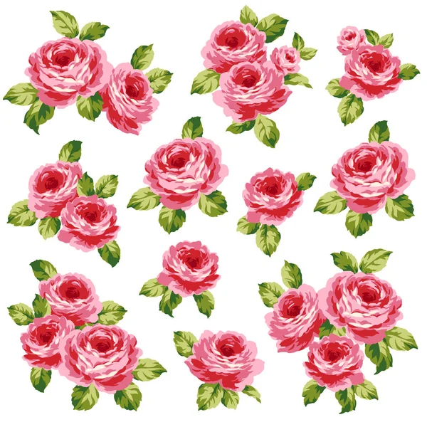 Roze bloem illustratie, — Stockvector