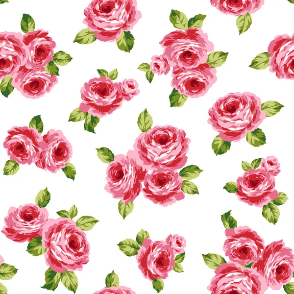 Rose illustratie patroon — Stockvector