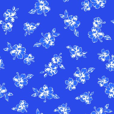 Hibiscus çiçek deseni