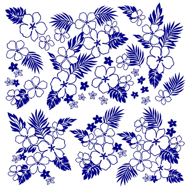 Illustration Fleur d'Hibiscus — Image vectorielle