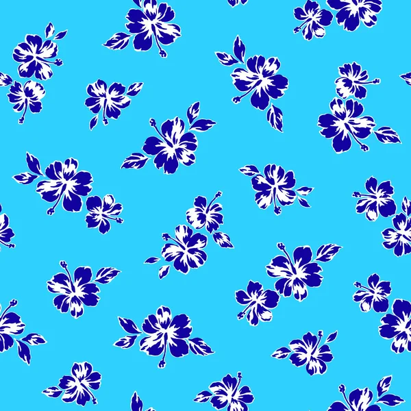 ハイビスカスの花のパターン — ストックベクタ