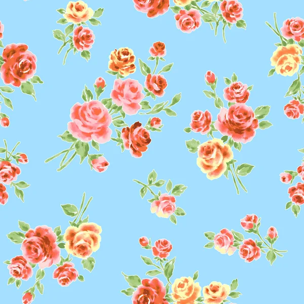 Rose illustration pattern