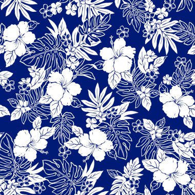 Hibiscus çiçek deseni