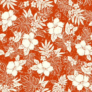 Hibiscus çiçek deseni