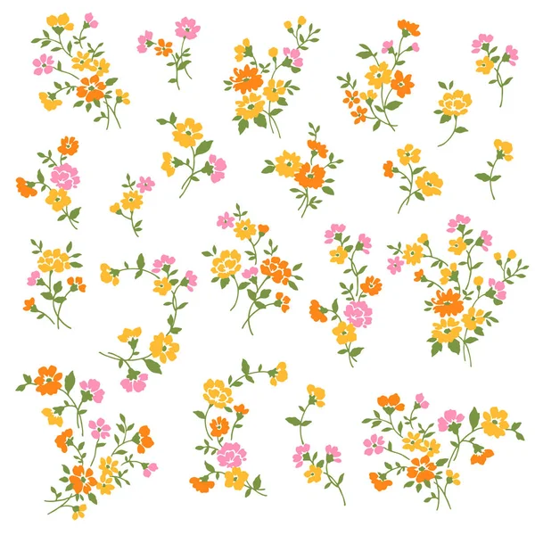 Flower illustration material — Stock Vector