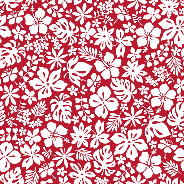 Patrón de flor de hibisco — Archivo Imágenes Vectoriales