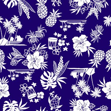 Ebegümeci ve ananas desen