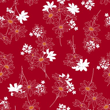 Çiçek illüstrasyon deseni