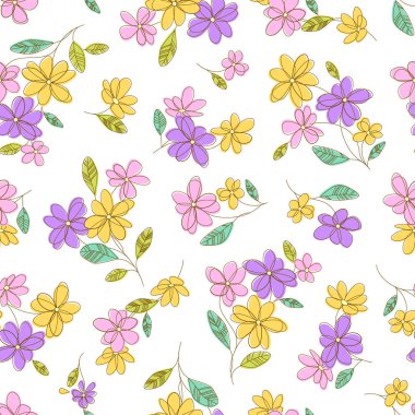 Çiçek illüstrasyon deseni