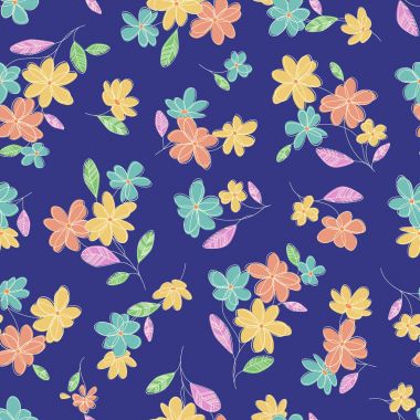 Çiçek illüstrasyon deseni