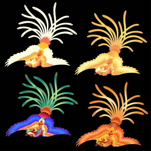Ilustración del fénix chino — Archivo Imágenes Vectoriales