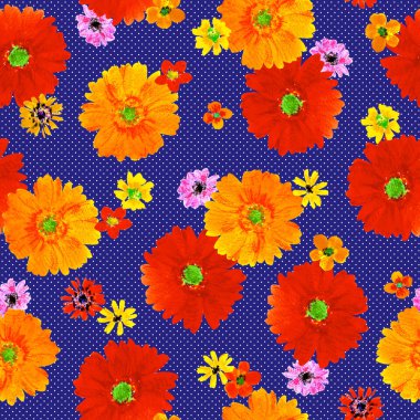 Çiçek illüstrasyon deseni