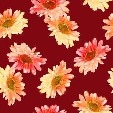 Çiçek illüstrasyon deseni